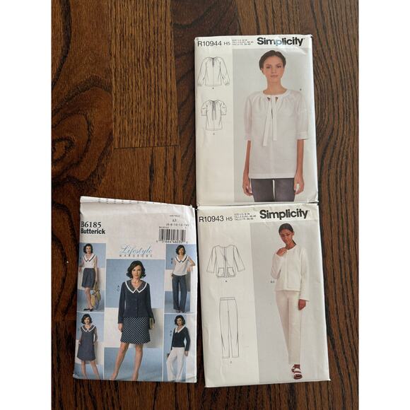 6 Piece Sewing Pattern Bundle Simplicity Butterick, 5-Size (6-14), 1-Size (4-12) - Picture 5 of 8